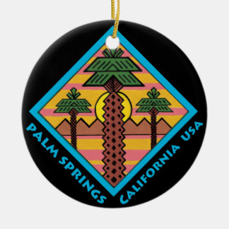 パーム・スプリングスカリフォルニア米国のオリジナルのアートワーク セラミックオーナメント