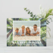 パーム・ツリーズのトロピカルクリスマスフォト シーズンカード (スタンド正面)