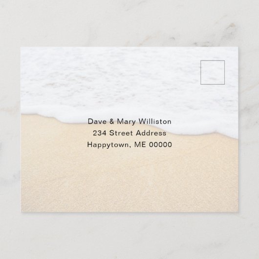 パーム・ツリーズ明るいアクア暖かいクリスマスの願い ポストカード (裏面)