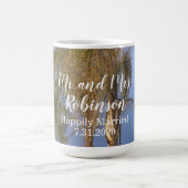 パーム・ツリーズ氏とミセス・結婚マグカップ コーヒーマグカップ (中央)
