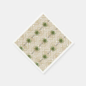 パーム・ツリー付きカクテルナプキン金ゴールド スタンダードカクテルナプキン (角)