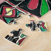 パーム・ツリー・ウィンドウ、黒猫 ジグソーパズル (側面)