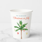 パーム・ツリー・クリスマスインセブン夏のパーティー・ウォーターコロ 紙コップ (裏面)