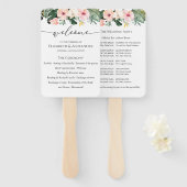 パーム・ハイビスカス熱帯行事プログラムのサイン ハンドファン (正面&裏面)