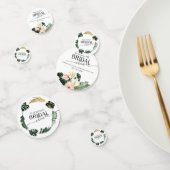 パーム ハイビスカス トロピカル フラワーのウェディング シャワー コンフェッティ (グループ)