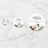 パーム ハイビスカス トロピカル フラワーブライダルシャワー コンフェッティ (正面)