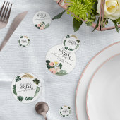 パーム ハイビスカス トロピカル フラワーブライダルシャワー コンフェッティ