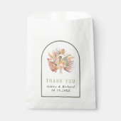 パーム、パンパスグラスグリーンアーチありがとうござ結婚う フェイバーバッグ (正面)