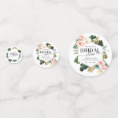 パーム ヒビスカス トロピカル フラワーブライダルシャワー コンフェッティ (正面)