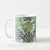 パーム・モンステラ熱帯葉 コーヒーマグカップ (左)