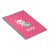 パーメイドの子猫ピンクはかりで測ク ノートブック (右側)