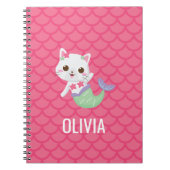 パーメイドの子猫ピンクはかりで測ク ノートブック (正面)