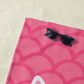 パーメイドの子猫ピンクはかりで測ク ビーチタオル (インサイチュ)