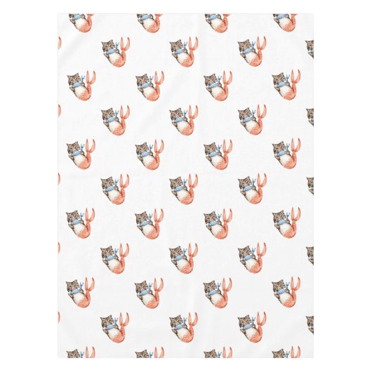 パーメイドキャットマーメイド テーブルクロス (正面)