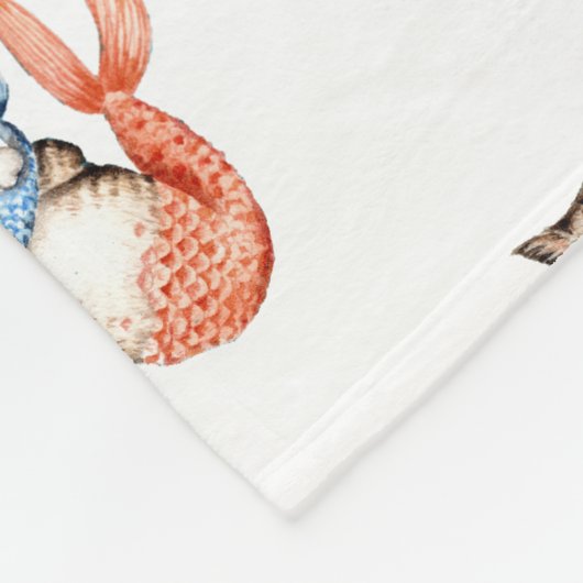 パーメイドキャットマーメイド フリースブランケット (角)