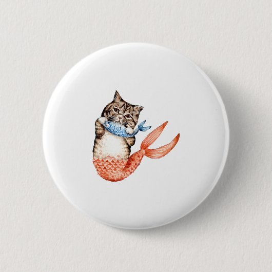 パーメイドキャットマーメイド 缶バッジ (正面)