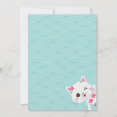 パーメイドマーメイド子猫プールパーティー誕生日パーティー 招待状 (裏面)