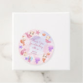 パーメイド猫の人魚かわいい女の子の誕生日 フェイバータグ (インサイチュ)