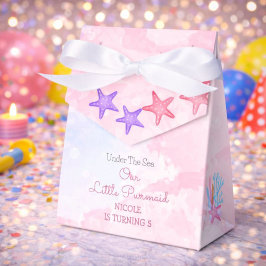 パーメイド猫の人魚かわいい女の子の誕生日 フェイバーボックス