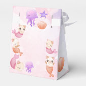 パーメイド猫の人魚かわいい女の子の誕生日 フェイバーボックス (裏面サイド)