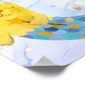 パーメイド猫の人魚の女の子の誕生日へようこそ ポスター (角)