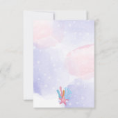 パーメイド猫マーメイドかわいい女の子ハッピーバースデー カード (裏面)