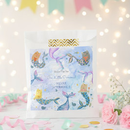 パーメイド猫マーメイド水彩少女の誕生日 フェイバーバッグ