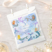 パーメイド猫マーメイド水彩少女の誕生日 フェイバーバッグ (クリップ留めされた状態)