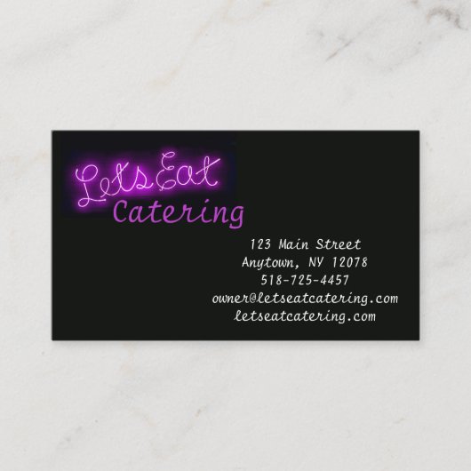 パーユニークプルで食べヴィンテージネオンサインをしよう 名刺 (正面)