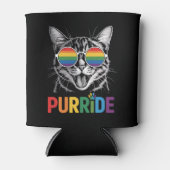 パーライドキャットゲイレズビアンレインボーLGBTQアリープライド 缶クーラー (正面)