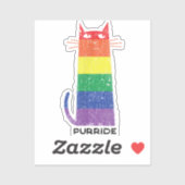 パーライドシャツLGBTおもしろいゲイプライド猫ことわざGAP シール (シート)