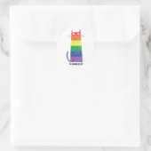 パーライドシャツLGBTおもしろいゲイプライド猫ことわざGAP ラウンドシール (バッグ)