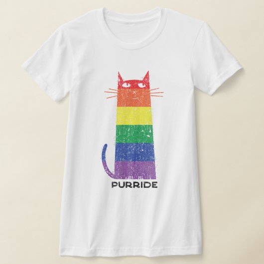 パーライドシャツLGBTおもしろいゲイプライド猫ことわざGAP Tシャツ (レイダウン)
