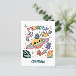 パーライド宇宙猫 – Octours Catsかわいい ポストカード