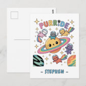 パーライド宇宙猫 – Octours Catsかわいい ポストカード (正面/裏面)