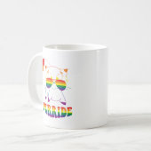 パーライド |かわいいゲイ猫 | Lesbian |虹 コーヒーマグカップ (正面左)
