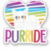 パーライドLGBTゲイプライド猫LGBTQプライド月2019 シール (正面)