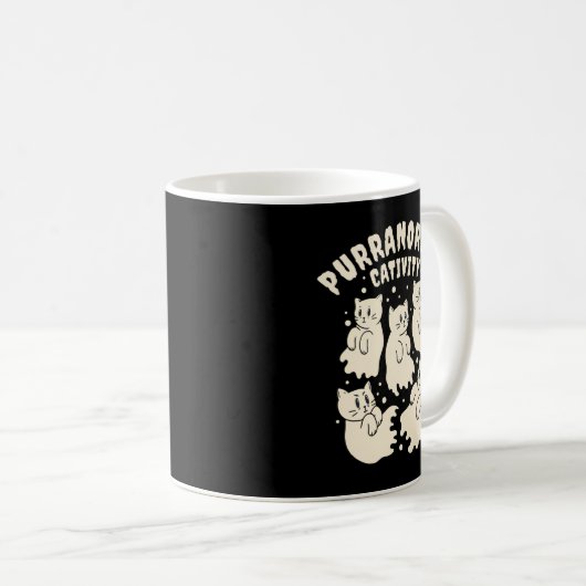 パーラノーマルのキャティビティかわいいハロウィーン猫 コーヒーマグカップ (正面右)