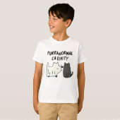 パーラノーマルの陰性性面白いハロウィンキャットパン Tシャツ (正面フル)