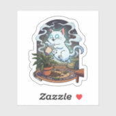 パーラノーマルアクティビティ – かわいい幽霊キャットハロウィーン シール (シート)