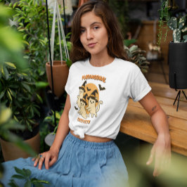 パーラノーマルカゼリティウィッチーレトロ幽霊ネコ Tシャツ