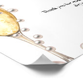 パーラル&プロセッコブライダルシャワーパールビヘイズサイン ポスター (角)