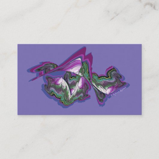 パーリンクルパープルブルーとグリーン 名刺 (正面)