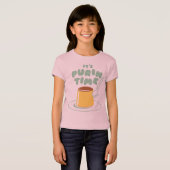 パーリンタイムだ！（青）プリン Tシャツ (正面フル)