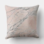 パーリーピンクローズシルバーグレー赤面大理石 クッション (裏面)