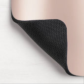 パーリーピンクローズバレエ赤面金ゴールドメタリック マウスパッド (コーナー)