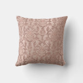 パーリーメタルダマスピンクローズ金ゴールドグリッターラグジュアリー クッション (裏面)