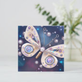 パールかわいらしヴィンテージバタフライカード (スタンド正面)