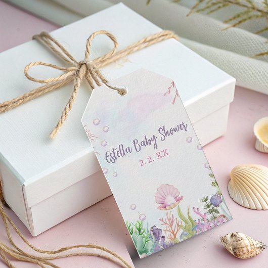 パールがやってくる ベビーシャワーのギフトタグ ギフトタグ