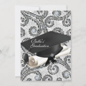 パールきらきら光る卒業の招待 招待状 (裏面)